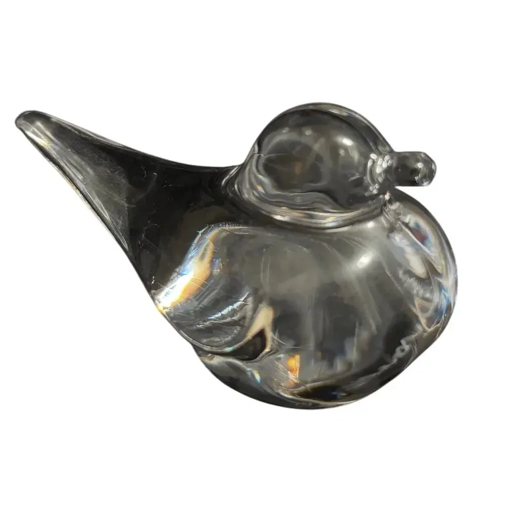 Dawn France Signed Glass Bird Sculpture - 2.5